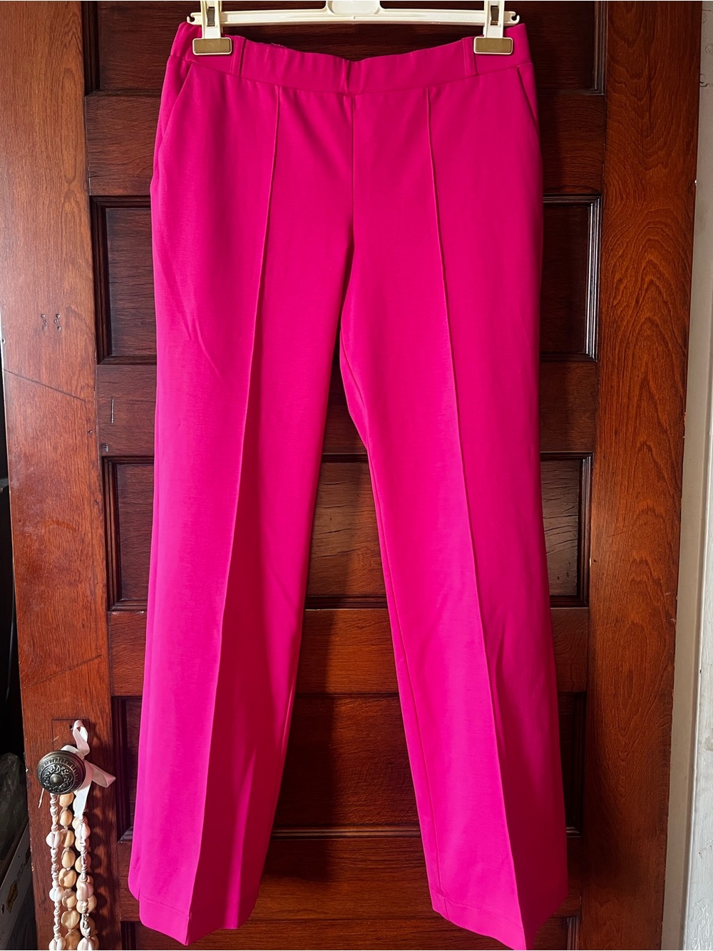 Vilagallo Bright Fuchsia Straight-Leg Trousers
